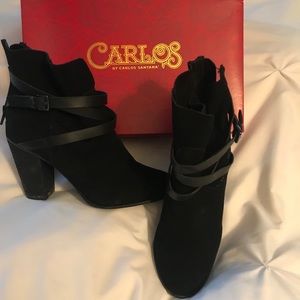 Carlos Santana suede booties